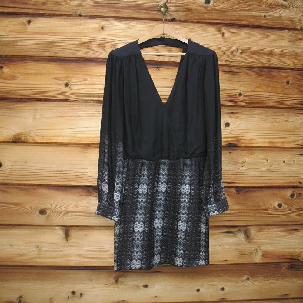 Parker Black Print Silk Lila Dress